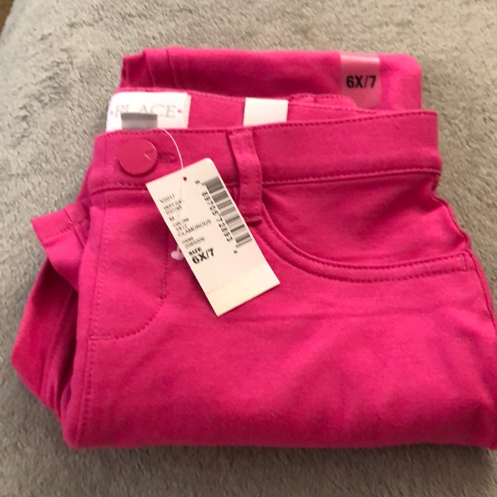 Pink girls jeggins from children’s place